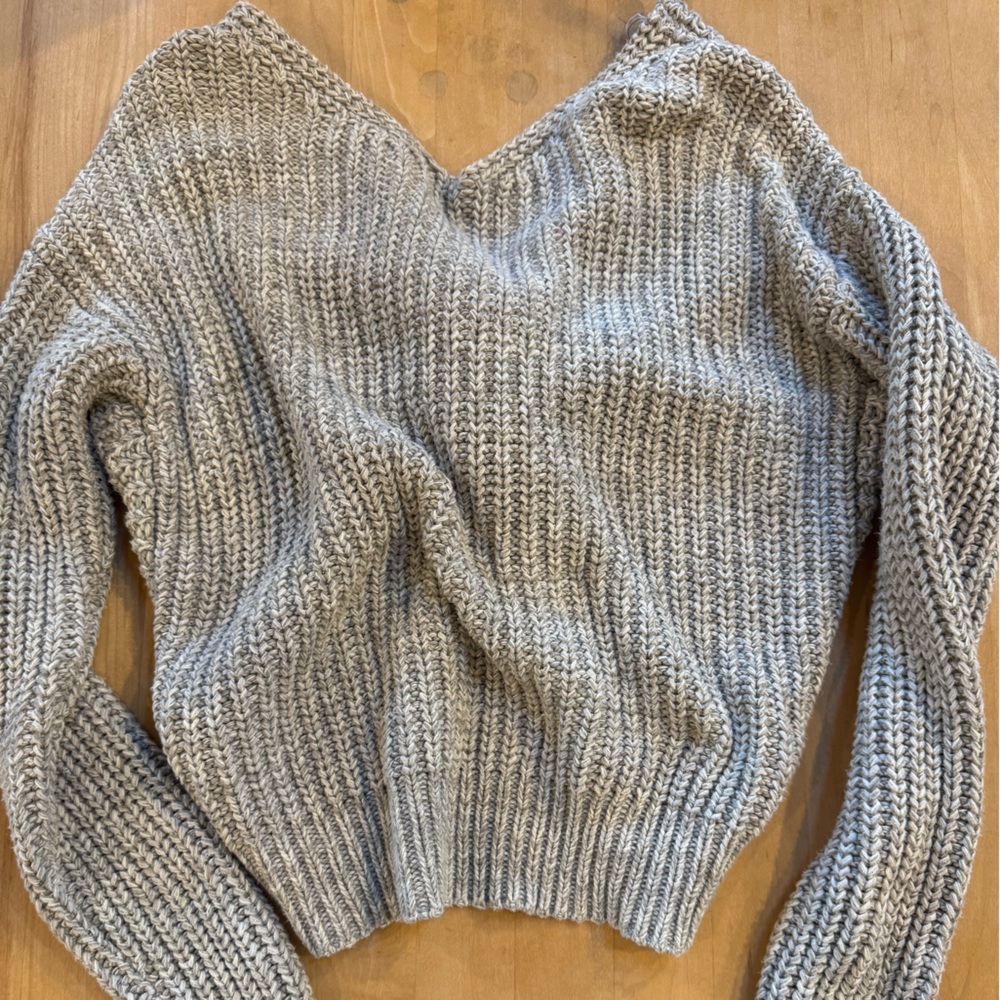 Cozy Gray Knit Sweater